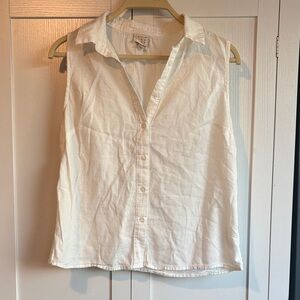 a new day Sleeveless White Button-Down Shirt